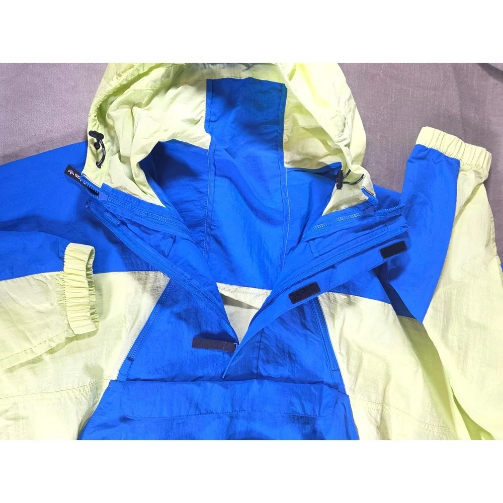 Adidas Originals Adventure Mishmash Blocked Shell Anorak Pullover Jacket Blue XL